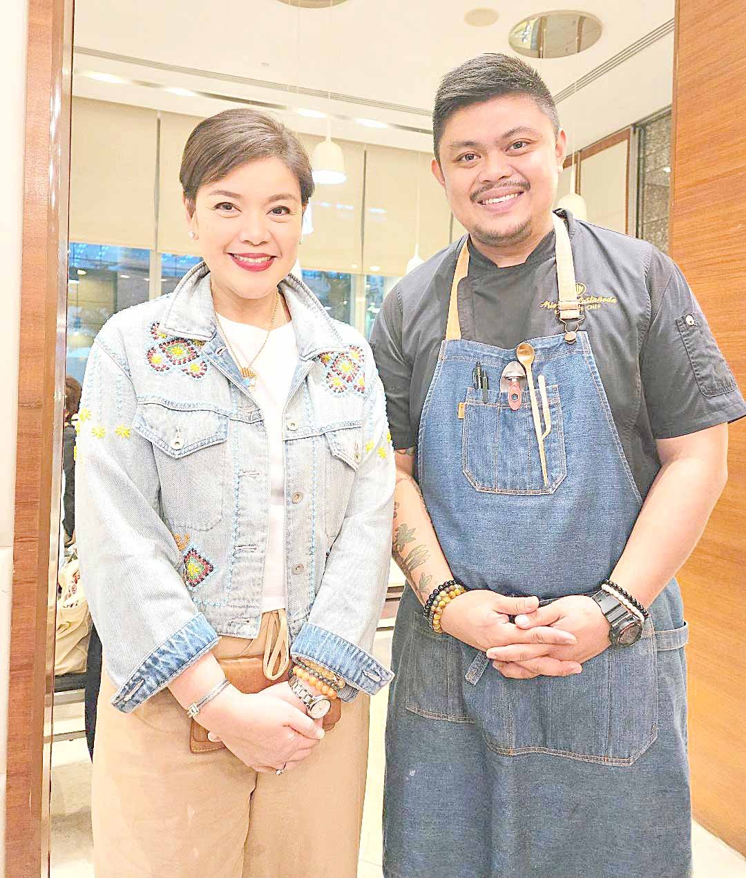 Natalie Lim, general manager of Richmonde Hotel and chef Ariel Castañeda.